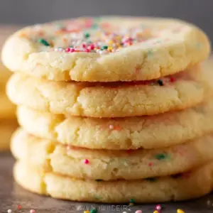 Delicious no chill sugar cookies ready to be enjoyed.