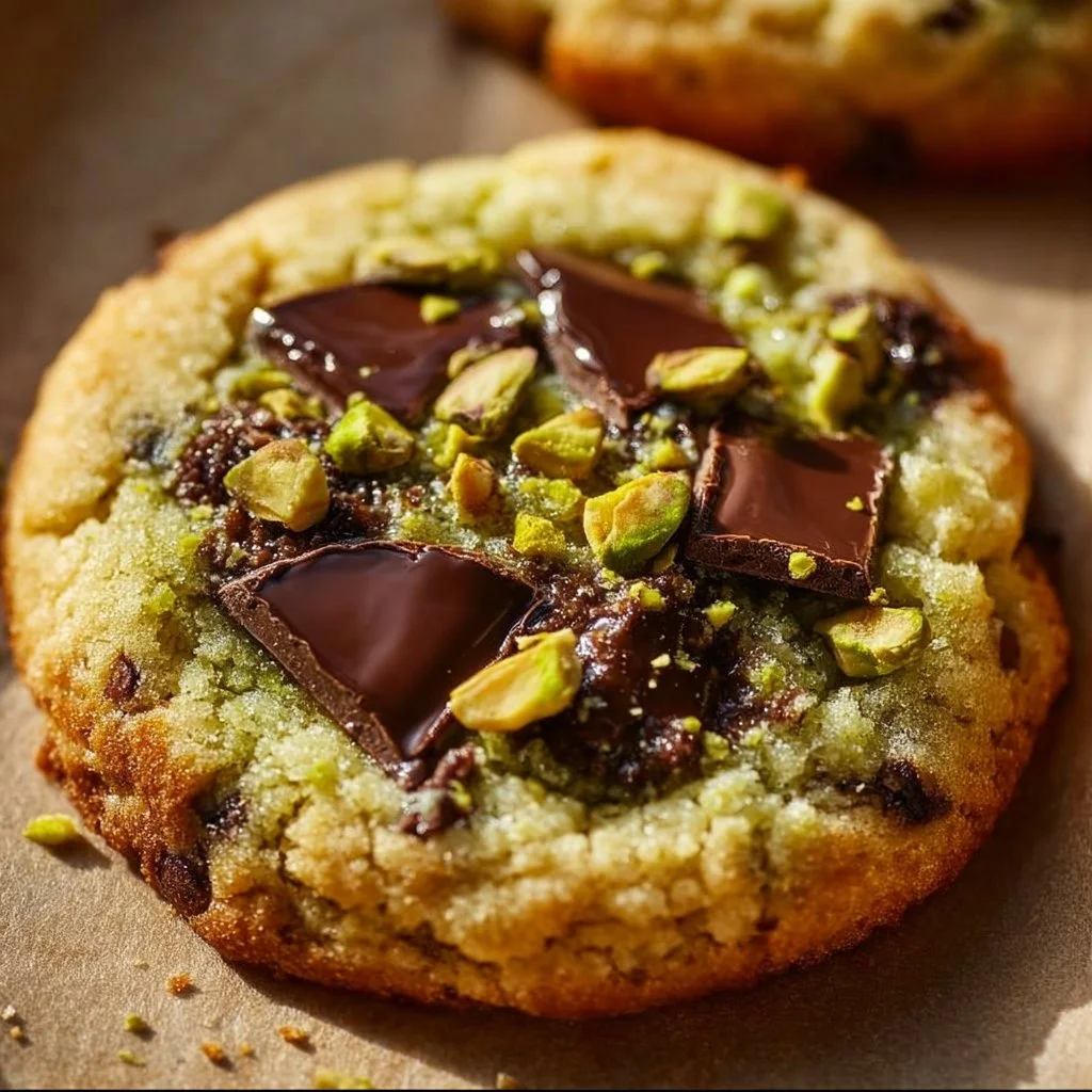 Delicious pistachio cream cookies with a smooth filling and nutty flavors.