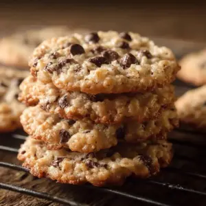 Delicious Rice Krispie Chocolate Chip Cookies on a plate