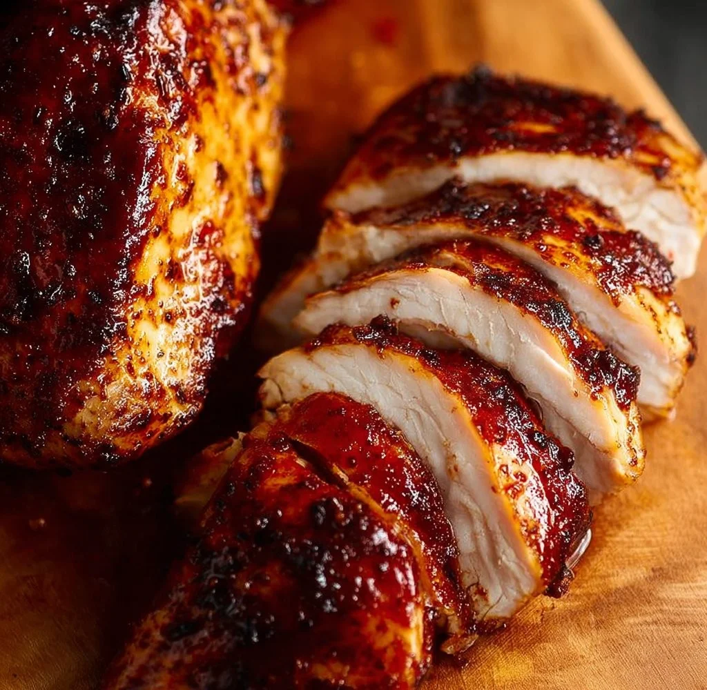 Delicious smoked chicken breast, perfectly cooked and seasoned for amazing flavor.