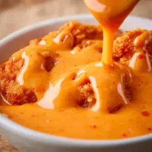A bowl of creamy spicy mayo sauce for dipping and drizzling