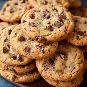 Delicious sugar free chocolate chip cookies on a plate.