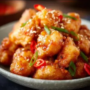 Delicious Sweet Chili Chicken served with rice and vegetables