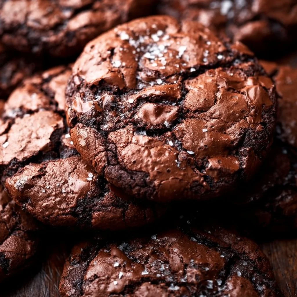 Delicious brownie cookies with chocolate chunks on a plate