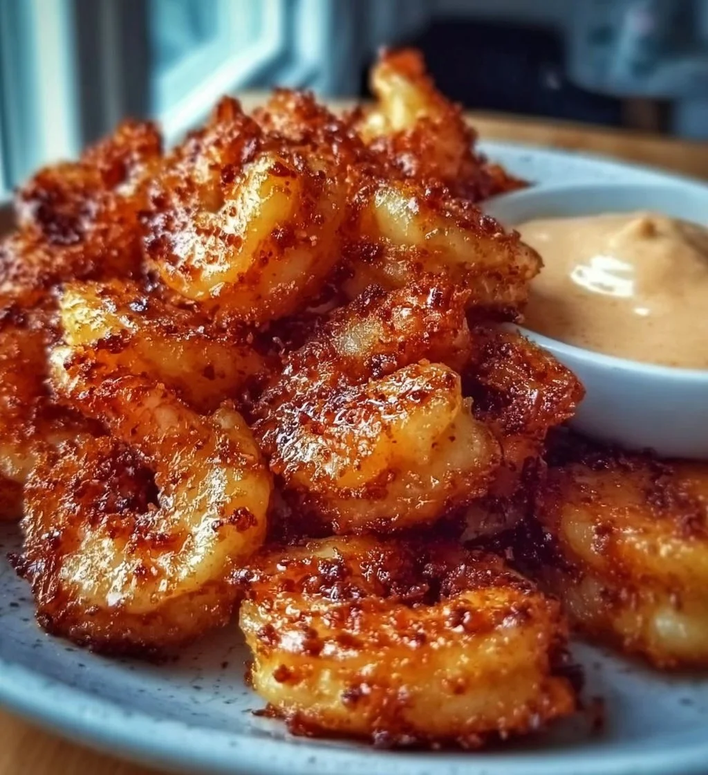 Golden coconut shrimp served with sweet chili mayo dipping sauce