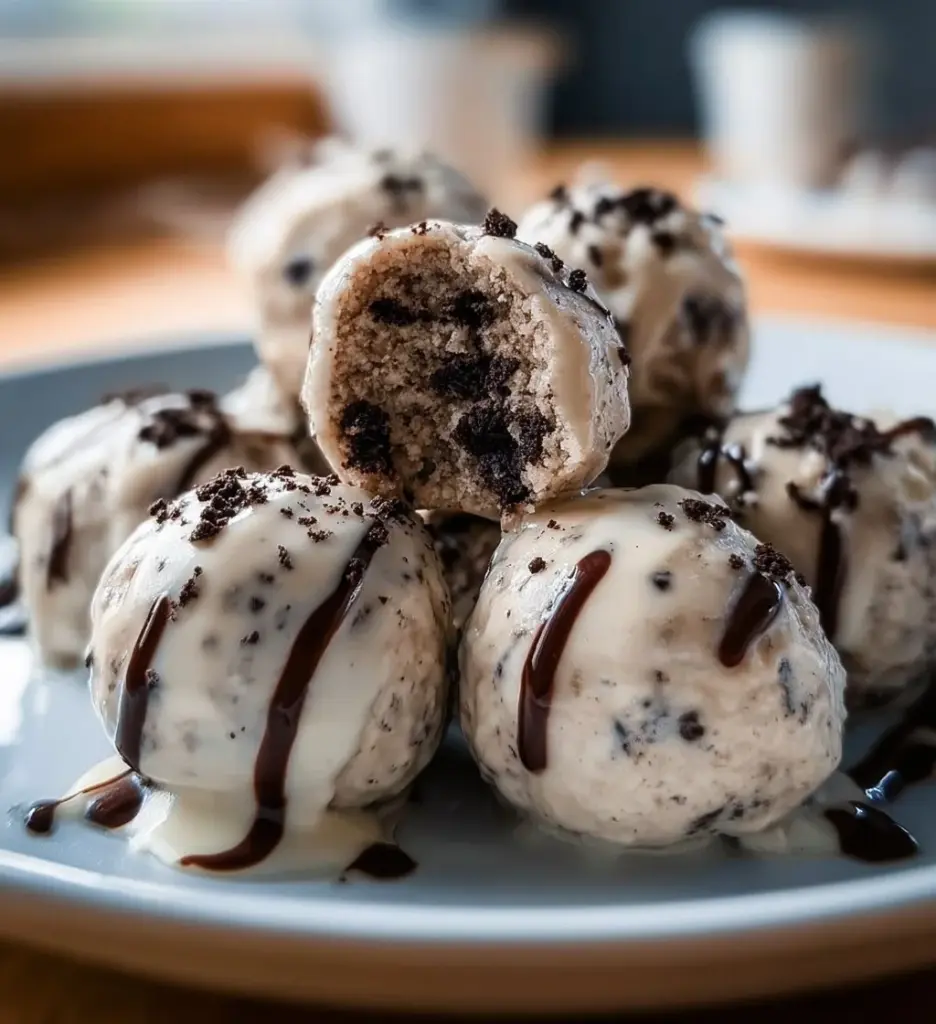 Delicious Cookies and Cream Oreo Protein Balls ready to fuel your snack cravings.