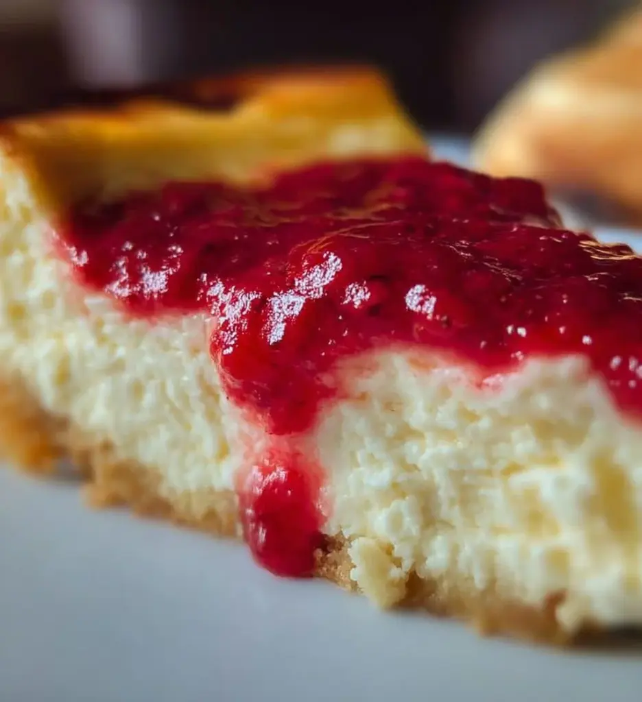 Creamy cottage cheese cheesecake served as a delicious dessert