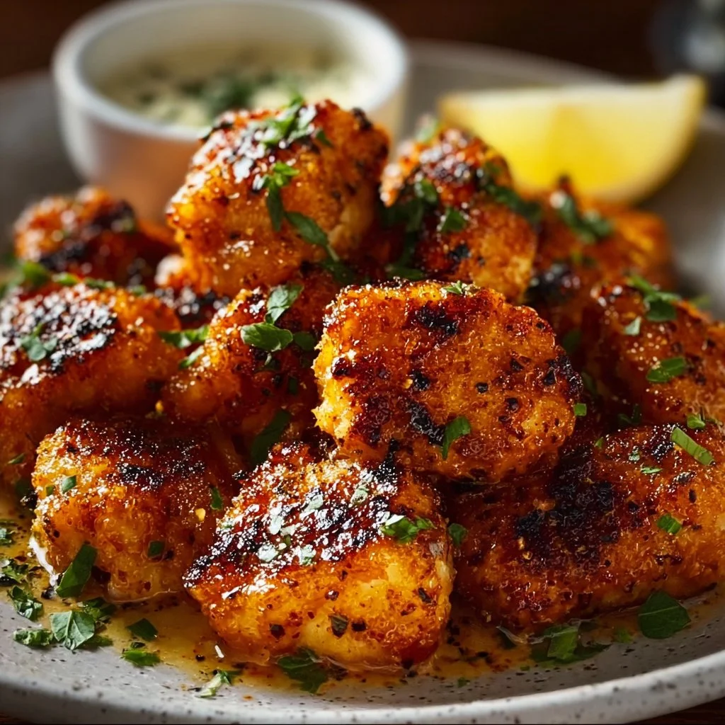 Delicious Cowboy Butter Chicken Bites served on a plate