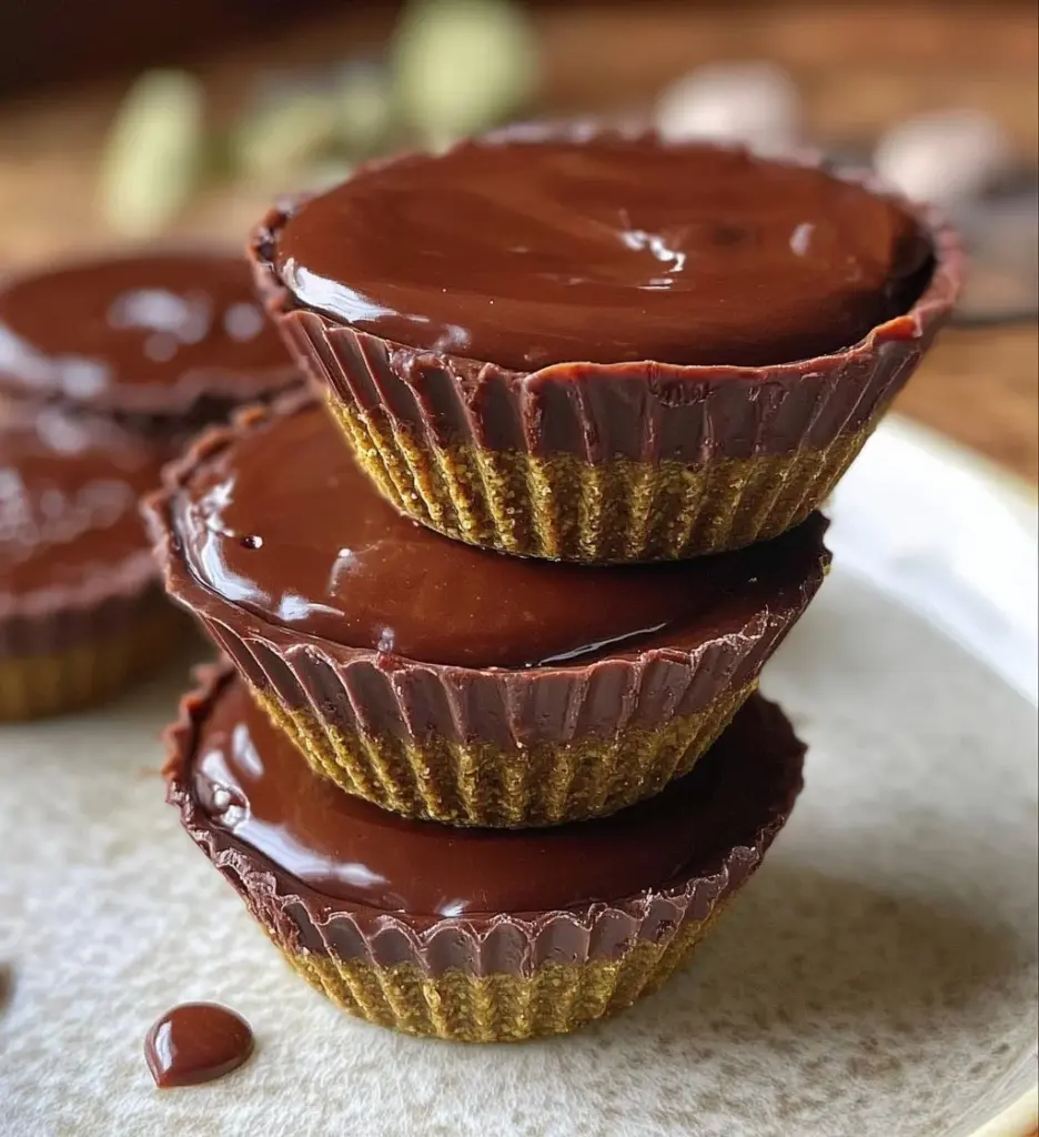 Assorted Dubai chocolate cups beautifully arranged on a platter.