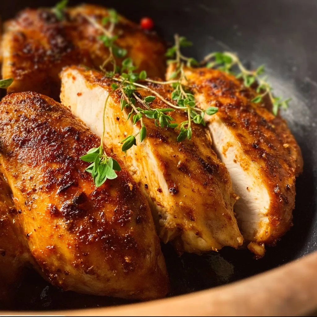 Instant Pot chicken breast cooked to perfection with spices and herbs