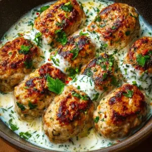 Juicy chicken kofta served with garlic yogurt sauce on a plate