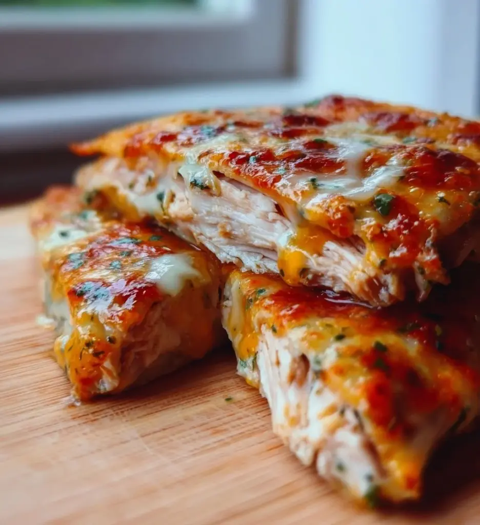 Delicious Keto Chicken Quesadilla topped with cheese and fresh ingredients.