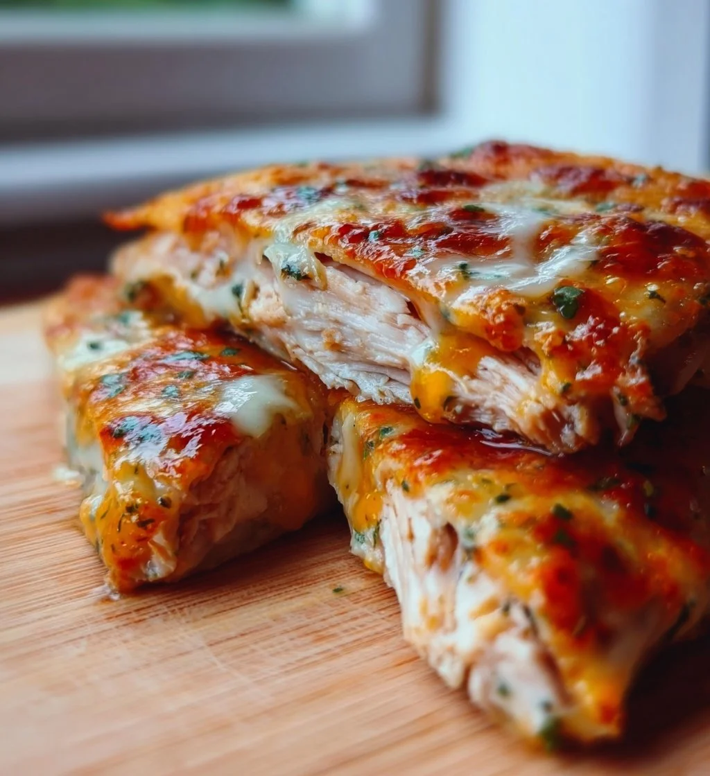 Delicious Keto Chicken Quesadilla topped with cheese and fresh ingredients.