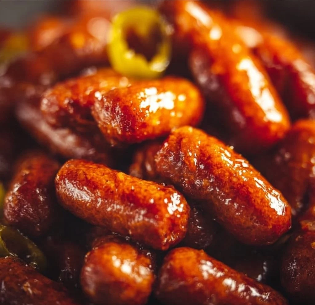 A plate of flavorful Mississippi Little Smokies served with dipping sauce