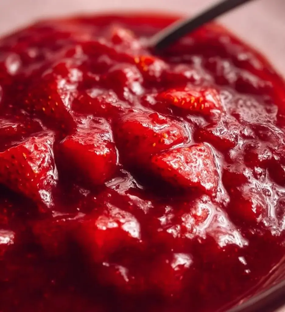 Delicious strawberry cake filling in a beautifully decorated cake