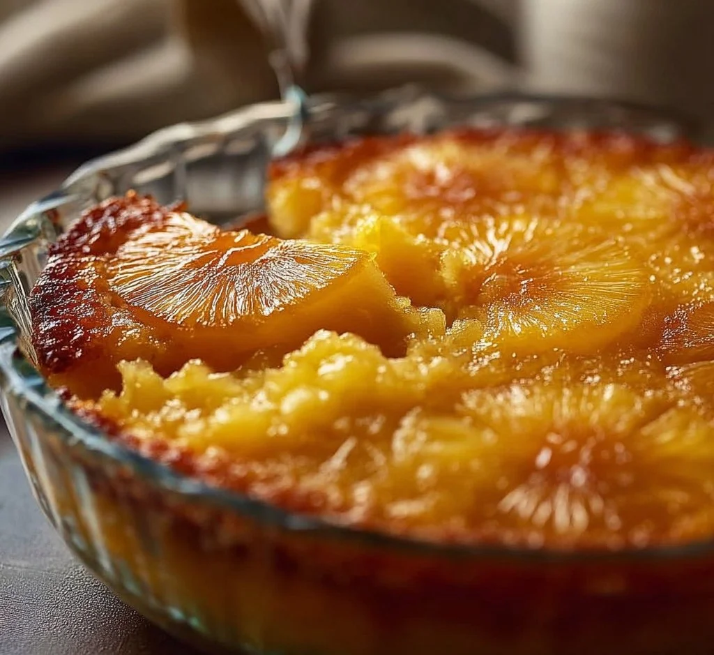 Delicious pineapple bake with caramelized toppings and a golden crust