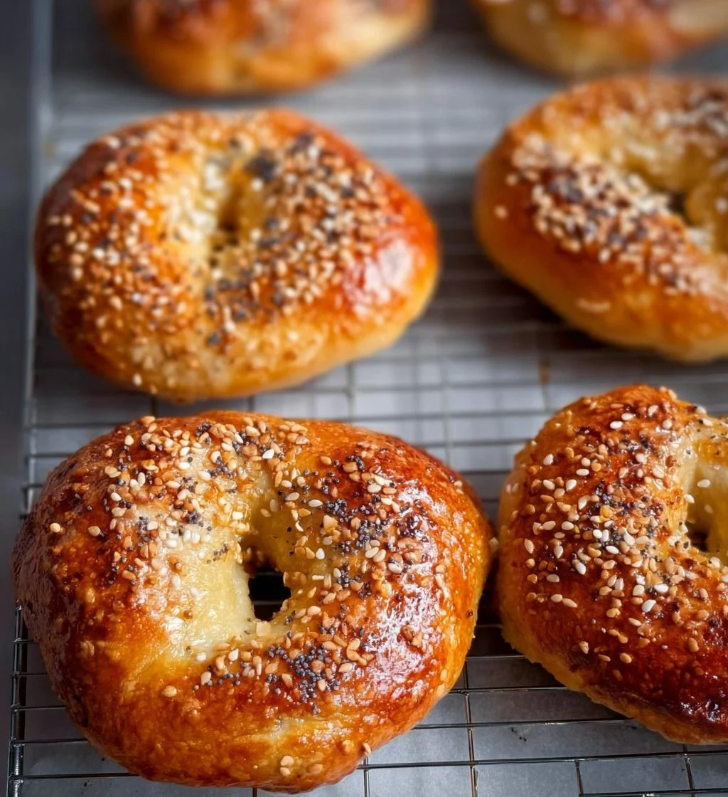 Homemade 2 ingredient bagels fresh out of the oven