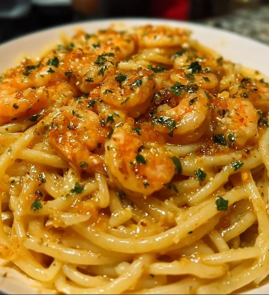 Delicious Bang Bang Shrimp Pasta featuring spicy shrimp and creamy sauce