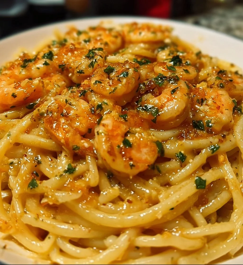 Delicious Bang Bang Shrimp Pasta featuring spicy shrimp and creamy sauce