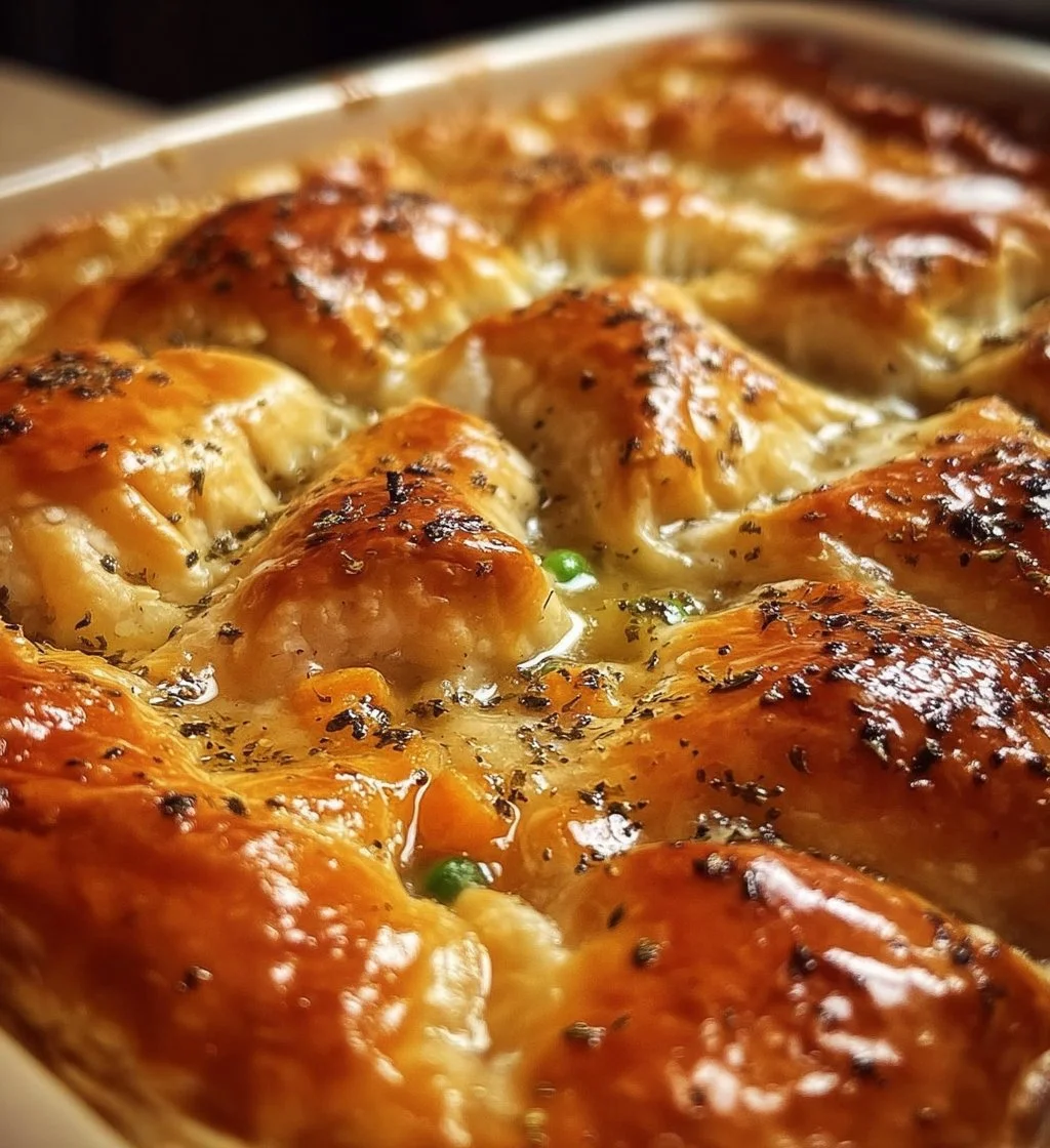 Delicious homemade chicken pot pie with flaky crust and savory filling
