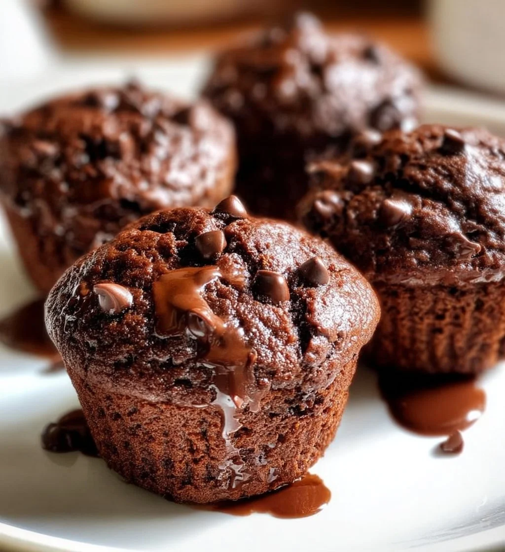 Chocolate cottage cheese protein muffins, healthy and delicious snack option