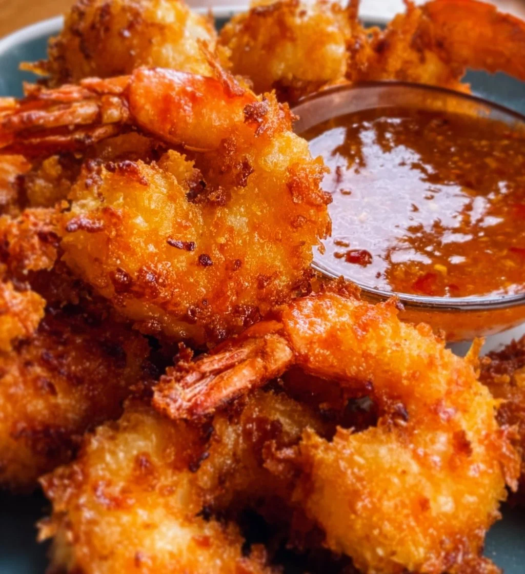 Delicious Coconut Shrimp with a flavorful dipping sauce