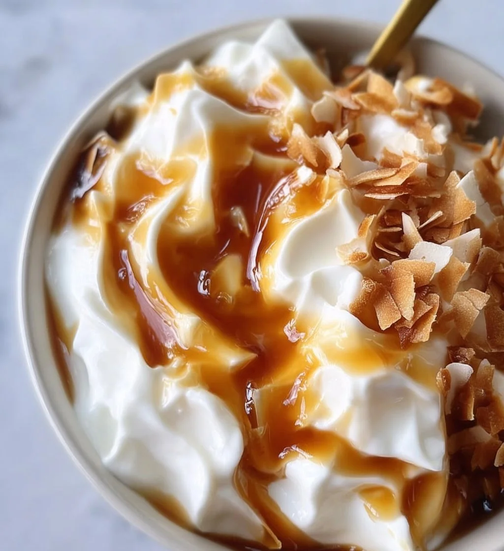 Delicious Coconut Yogurt Bowl topped with fresh fruits and granola