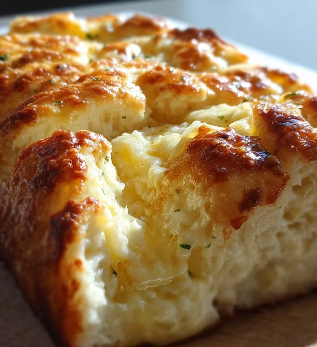 Freshly baked Cottage Cheese Bread loaf with golden crust