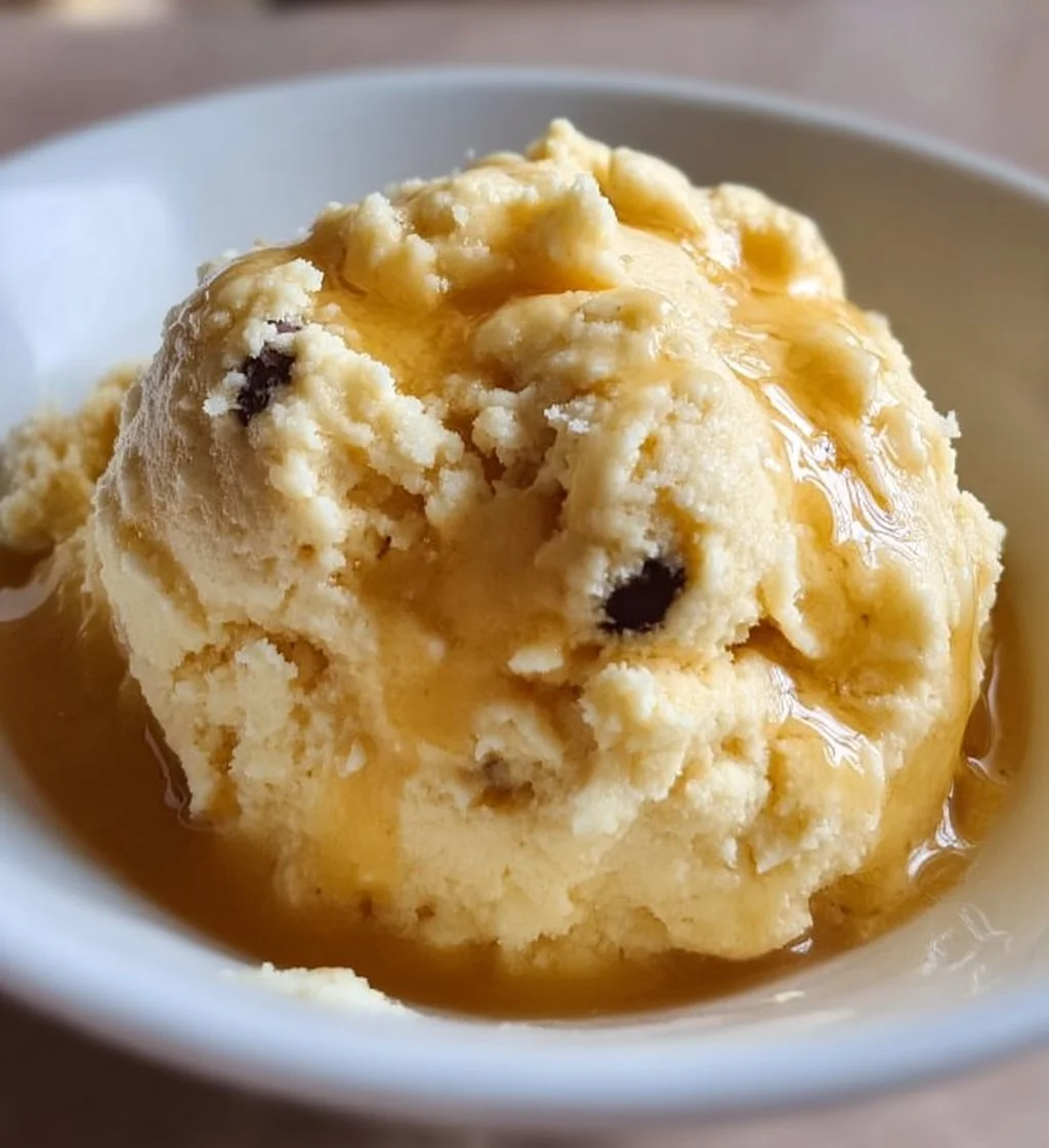 Bowl of cottage cheese cookie dough ready to bake.