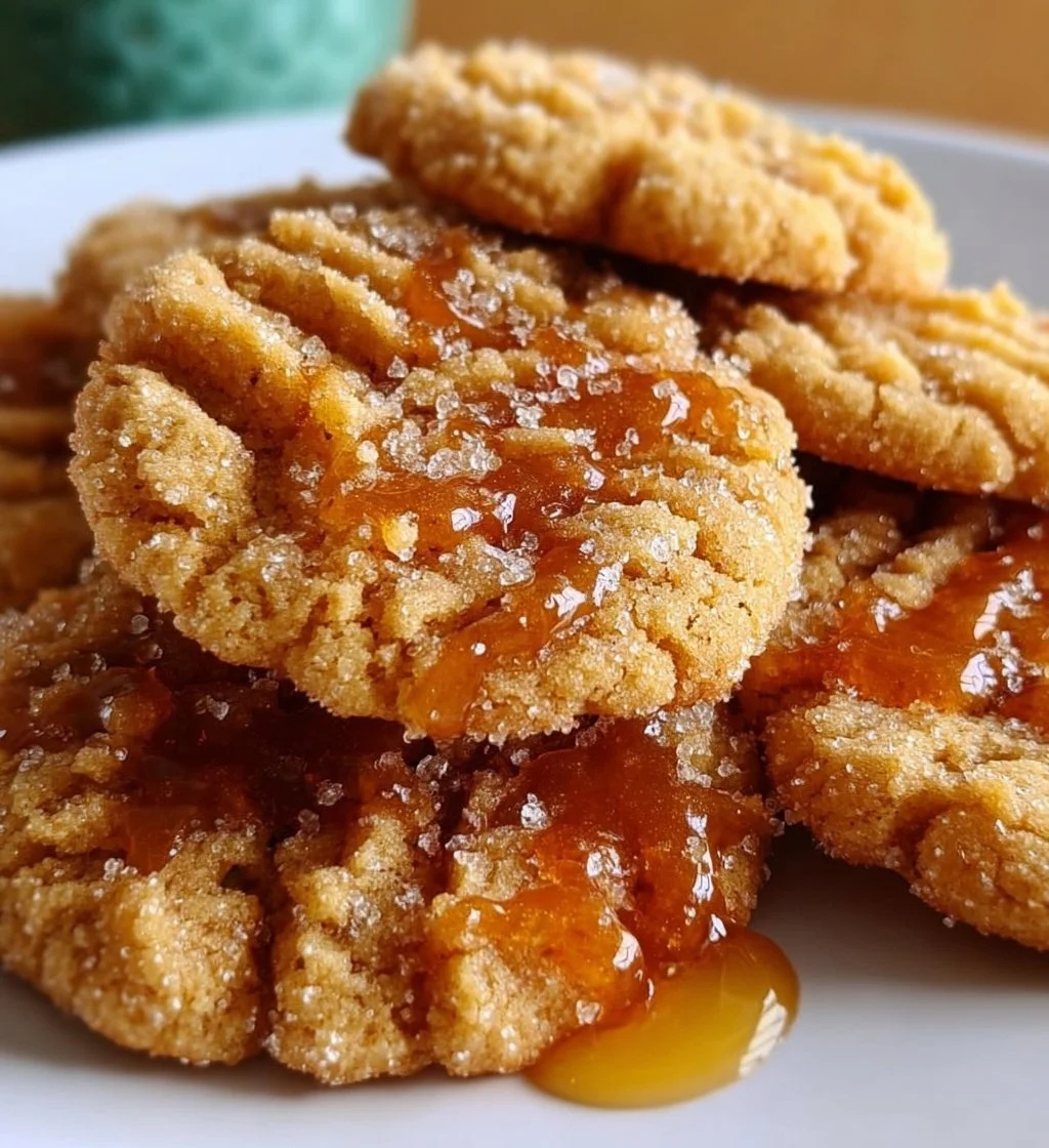 Crinkly crackly butter toffee sugar cookies on a baking tray