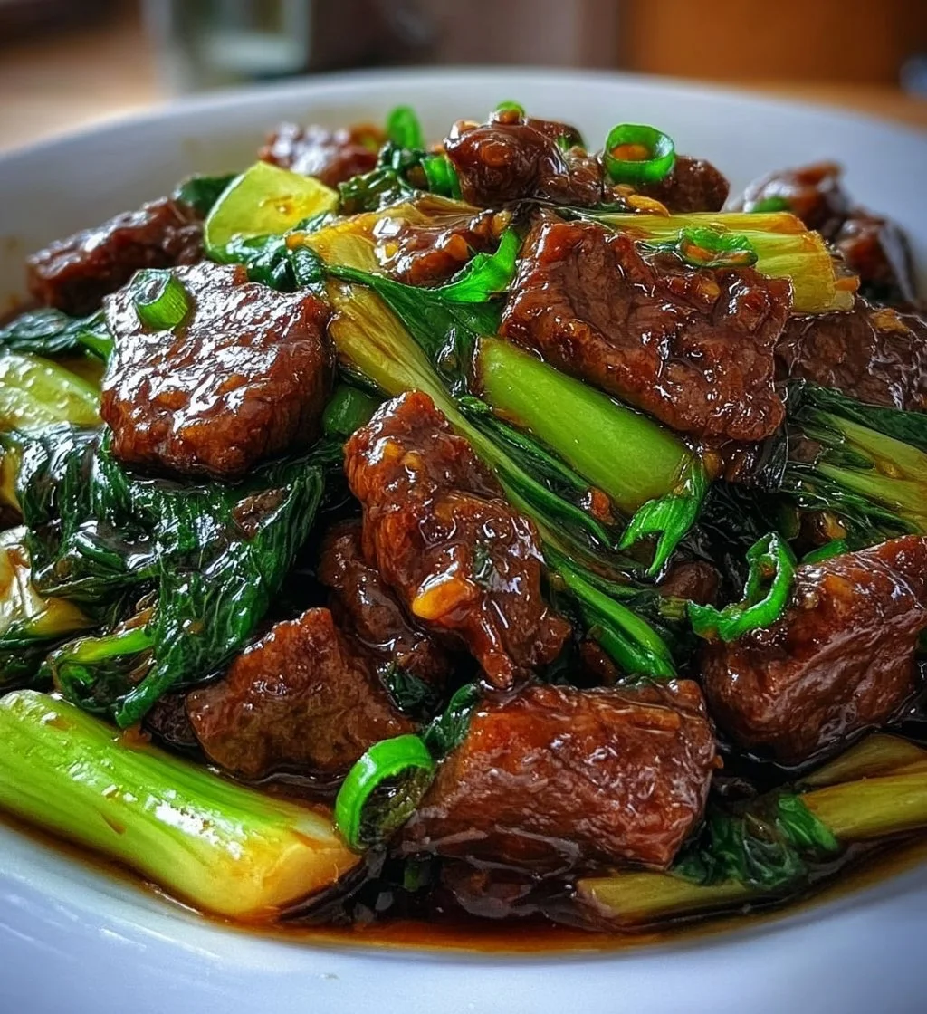 Easy Bok Choy Beef Stir Fry with vibrant vegetables and tender beef in a savory sauce