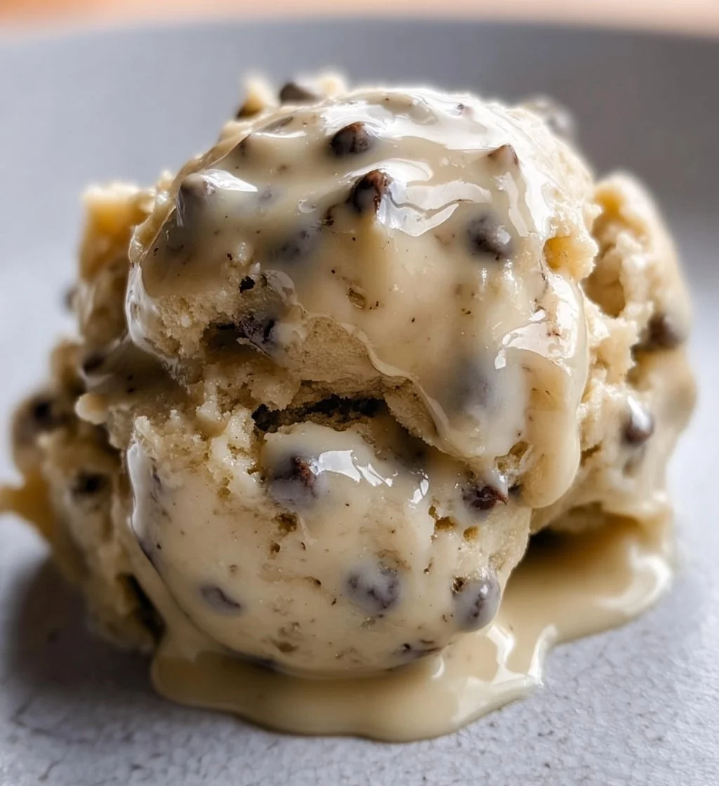 Delicious Greek yogurt cookie dough bites on a plate.