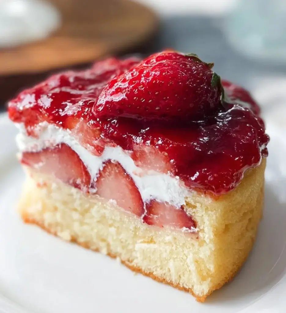 Delicious Japanese strawberry shortcake made with fresh strawberries and whipped cream