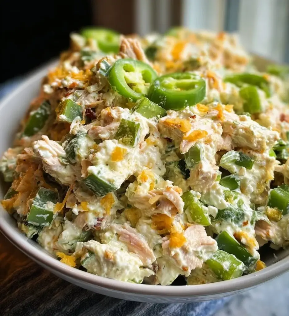 Low carb jalapeno popper salad with cottage cheese and chicken ingredients