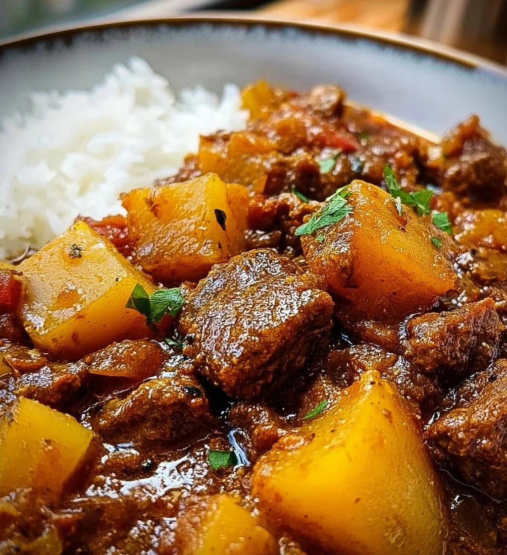 Bowl of meat with potatoes recipe, showcasing tender meat and flavorful potatoes.