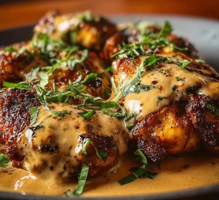 Delicious Mississippi Mud Chicken served with sides