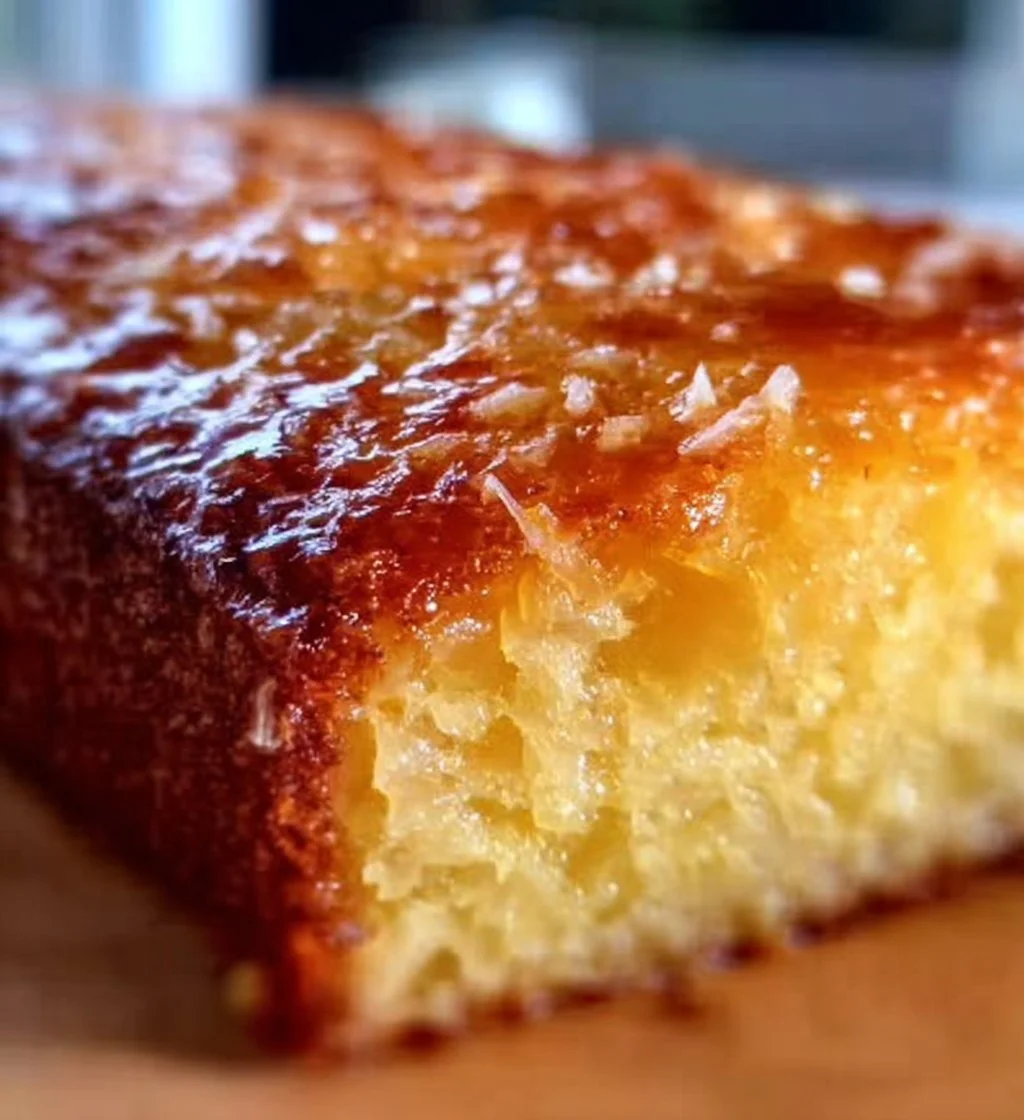 Slices of moist lemon yogurt cake on a plate, garnished with lemon zest.