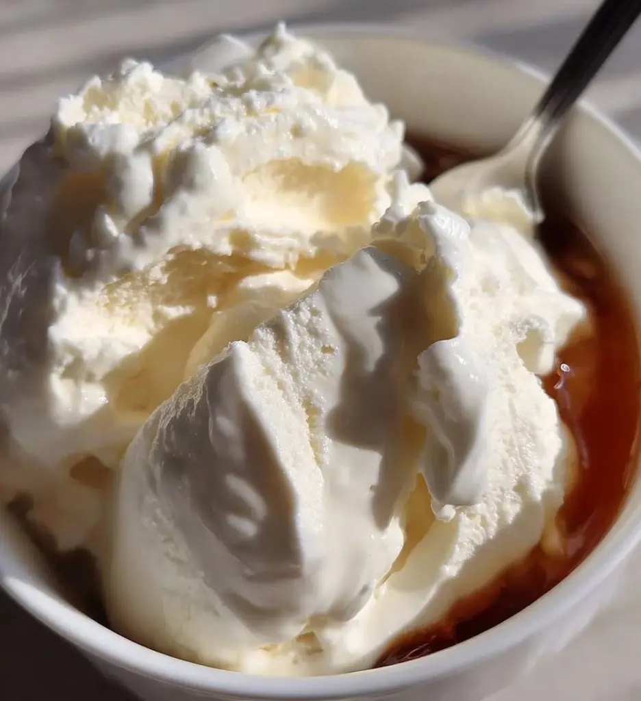 Ninja Creami cottage cheese ice cream in a bowl with toppings