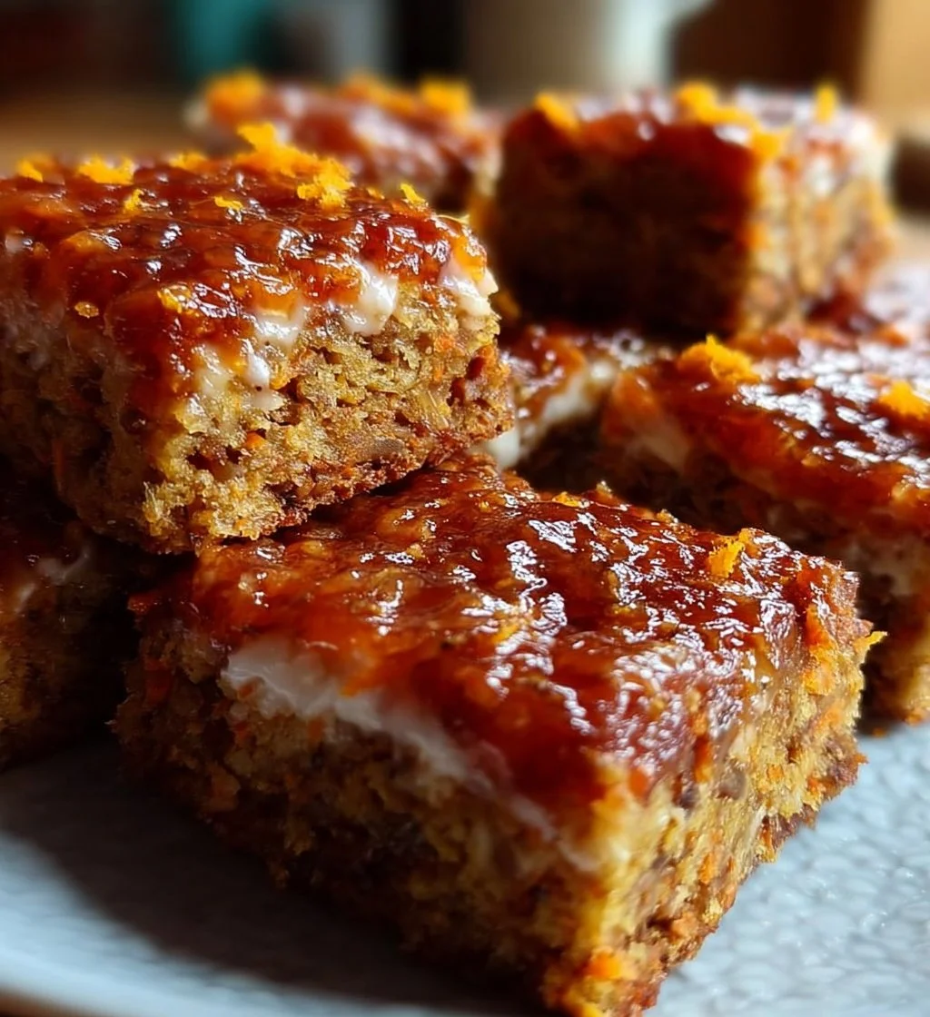 No Sugar Cottage Cheese Carrot Cake Bars, a healthy dessert option