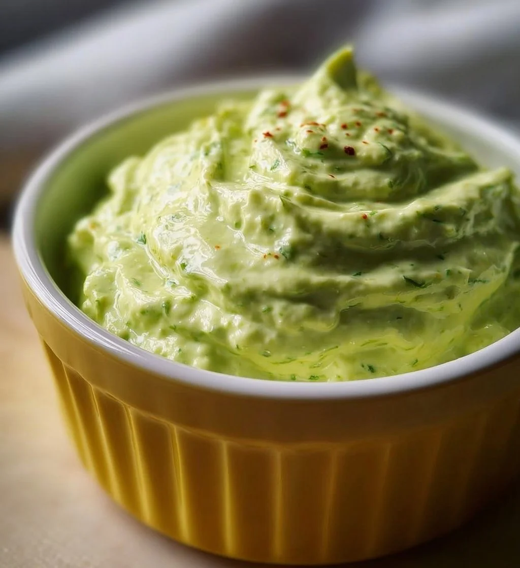 Creamy 5-Ingredient Avocado Cottage Cheese Dip served with fresh vegetables