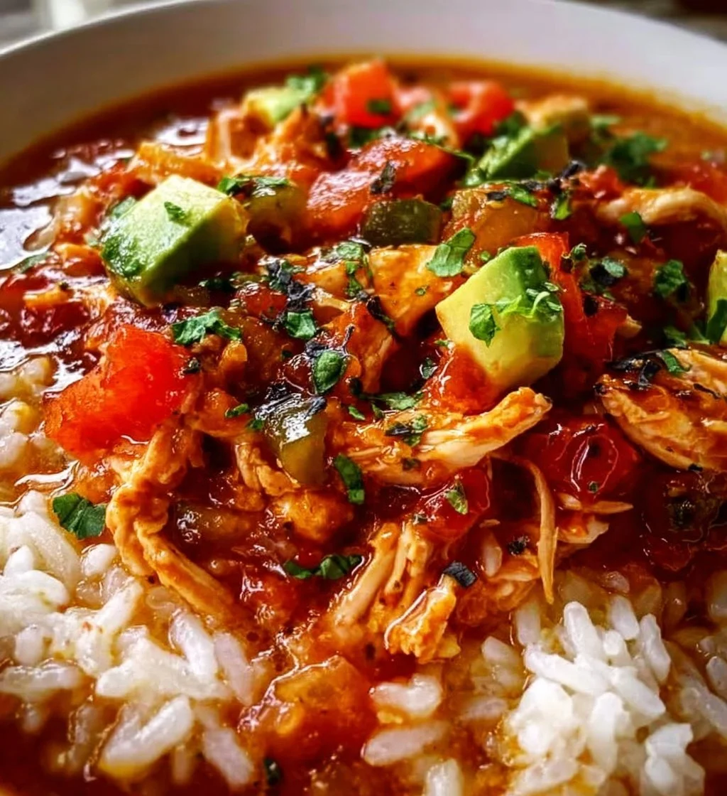 Delicious Chicken Fajita and Rice Soup served in a bowl