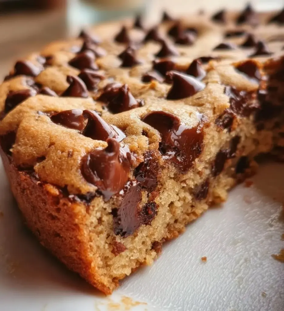 Delicious Chocolate Chip Cookie Cake with Buttercream Frosting