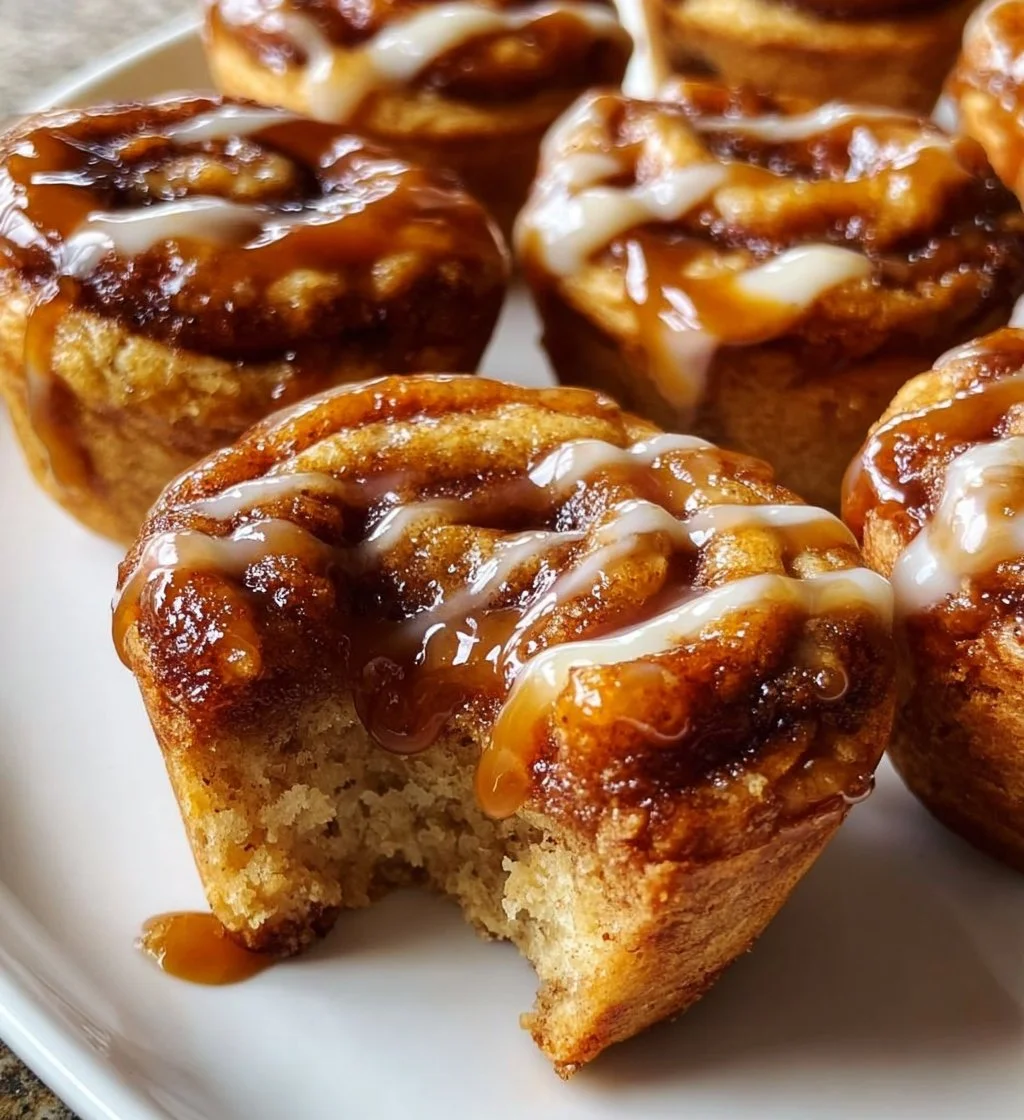 Cinnamon Roll Protein Muffins baked and ready to enjoy