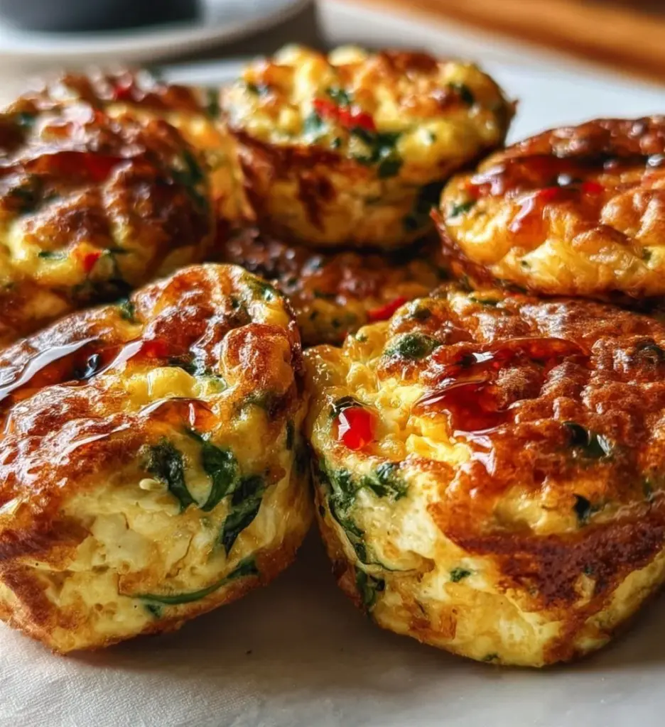Healthy cottage cheese egg bites served on a plate