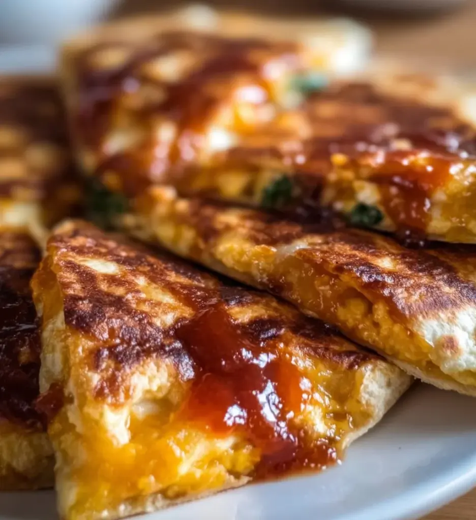 Delicious cottage cheese quesadillas served on a plate