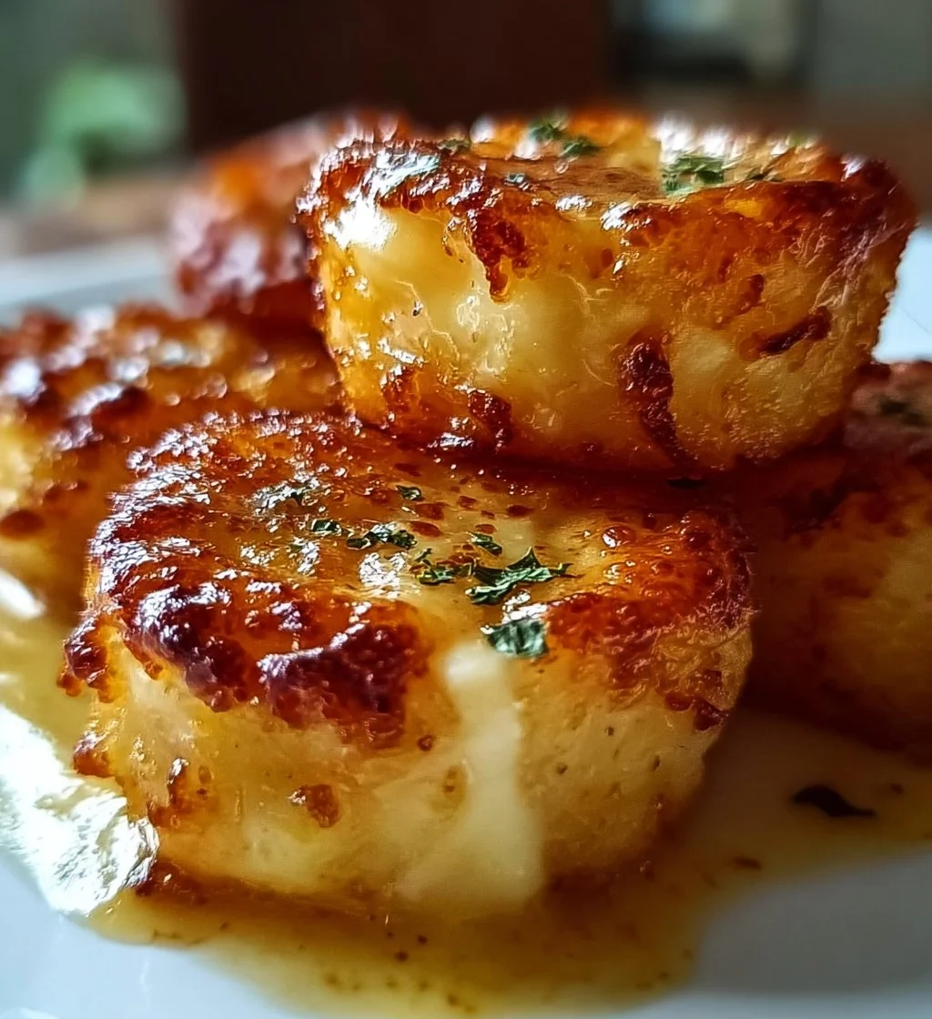 Crispy cheesy mashed potato bites served on a platter
