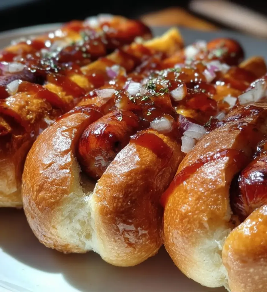 Flavorful Firecracker Hot Dogs served with spicy toppings