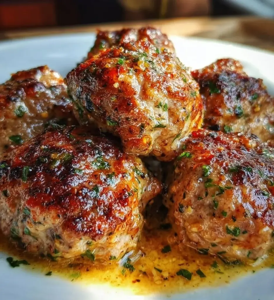 Delicious Greek meatballs served in a tangy lemon sauce.
