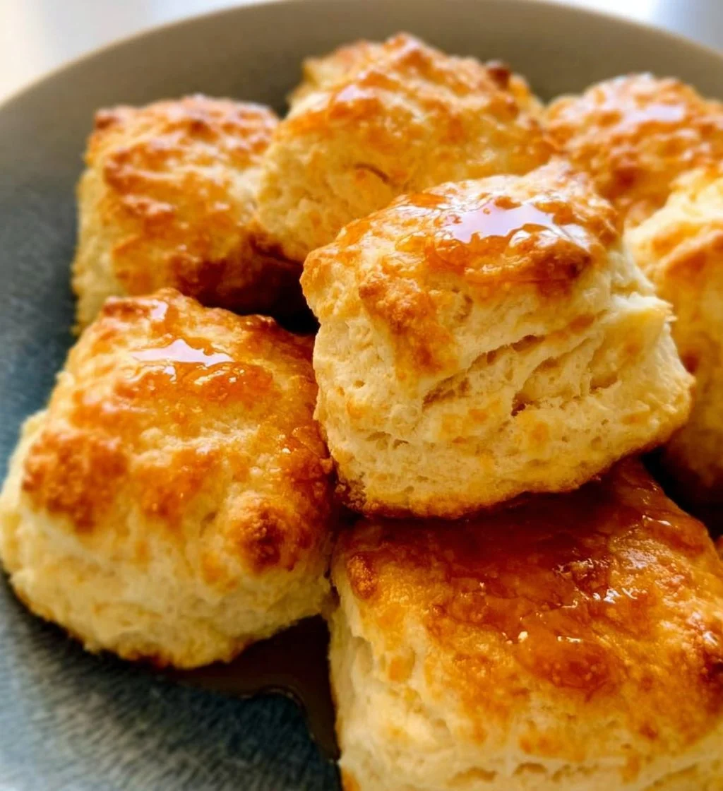 Fluffy Greek yogurt biscuits fresh out of the oven