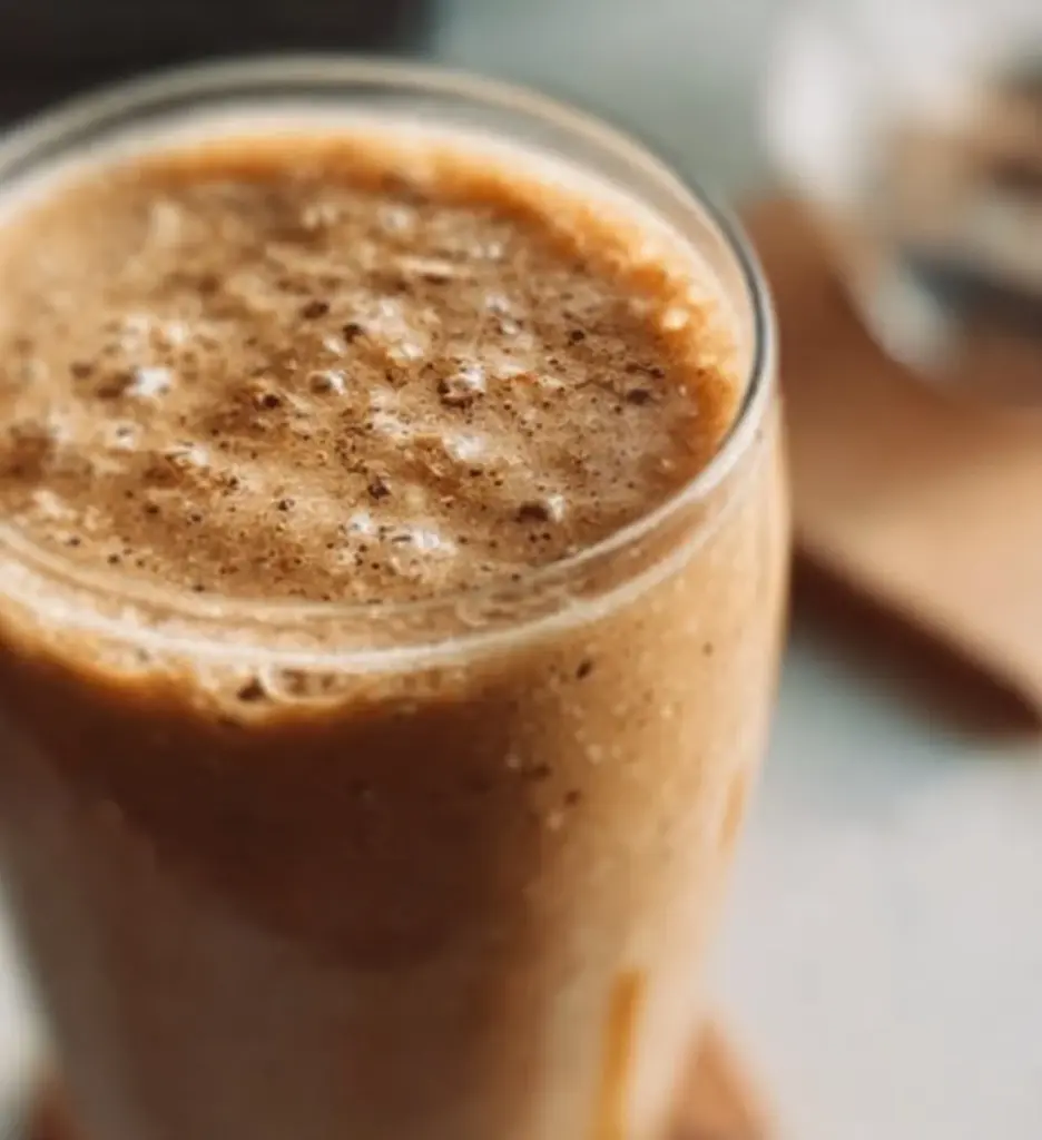Healthy breakfast coffee smoothie without banana
